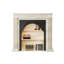 Armoire décorative française en bois massif de style crème arquée-428299594