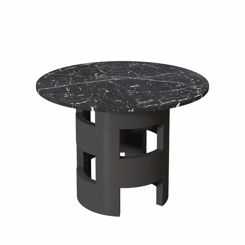 Table de salle à manger Accent, Noir, Noir