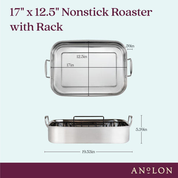 11 x 14-Inch Stainless Steel Small Roaster With Rack I All-Clad