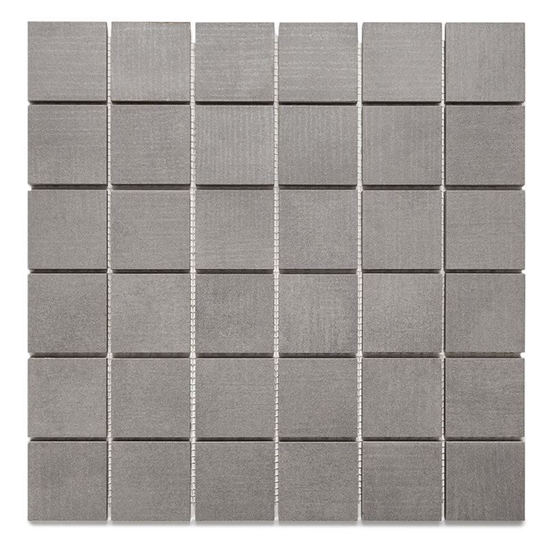 Studio 2" x 2" Matte Porcelain Mosaic Floor and Wall Tile, Gris