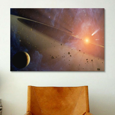 Astronomie et espace, ceinture d'astéroides (observatoire Spitzer Space), reproduction de photo sur toile