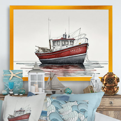 «Fisherman's Boat in the Snow II», reproduction sur toile