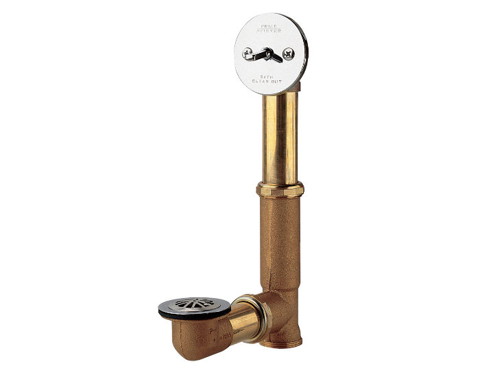 Leg Tub Drain with Overflow, Polished Chrome