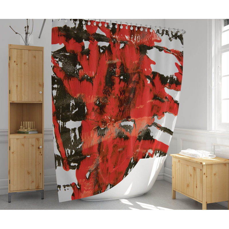 Rideau de douche simple abstrait, H 72 po x l 70 po