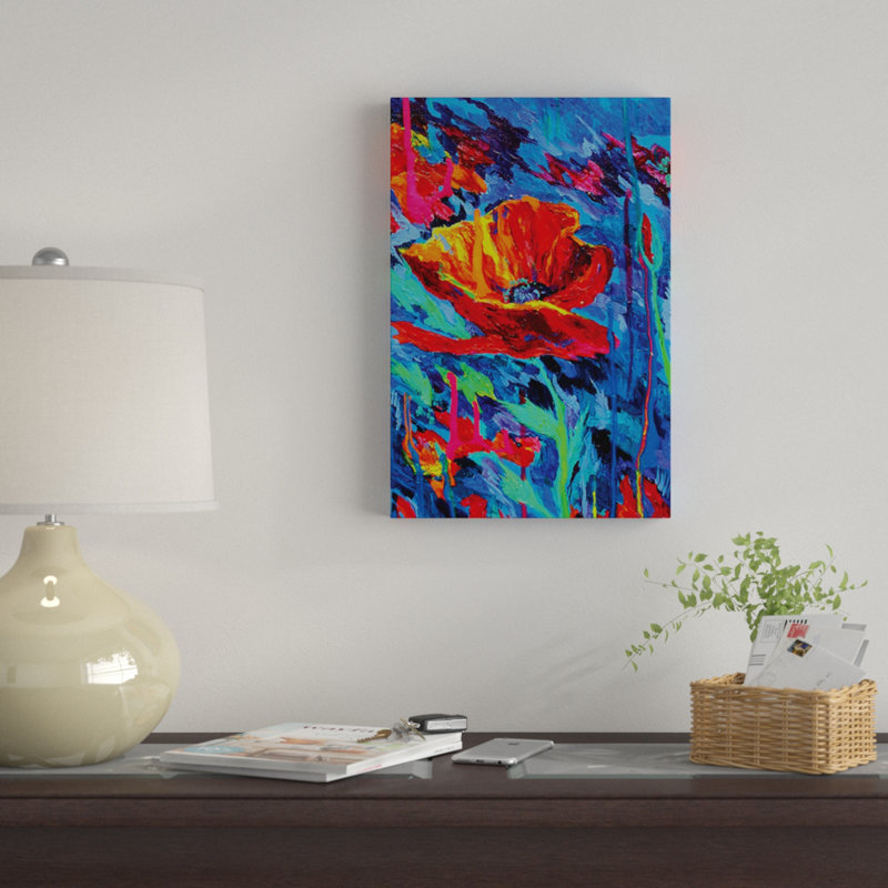 « abstract pops », reproduction sur toile, H 18 po x l 12 po x P 1,5 po, Pas de tapis, Toile tendue