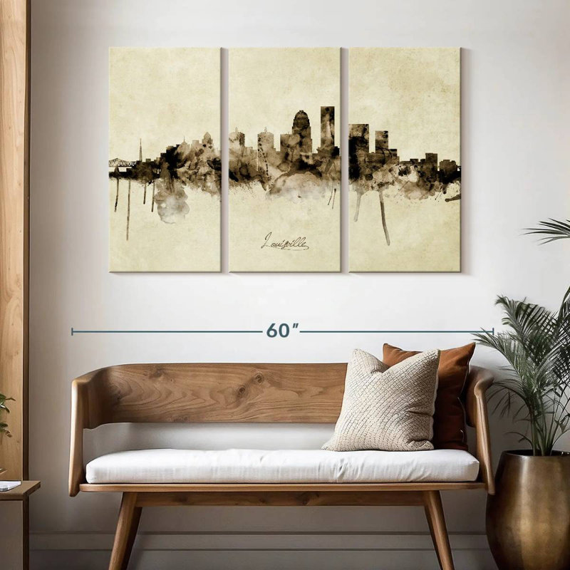 Nicci, Louisville, Kentucky City Skyline I, H 32 po x l 50 po
