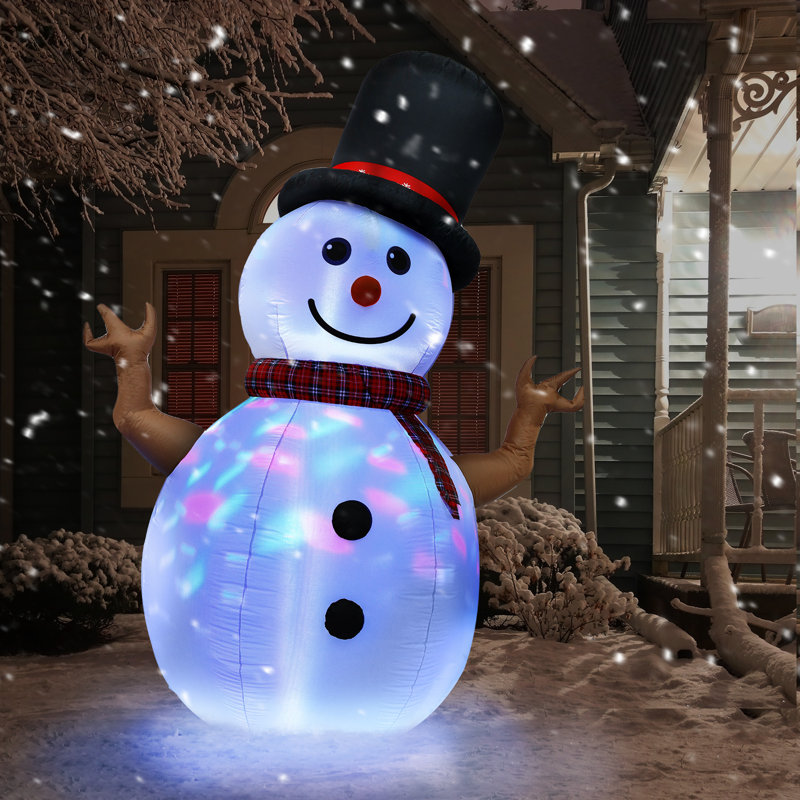 Bonhomme de neige de Noël rotatif gonflable