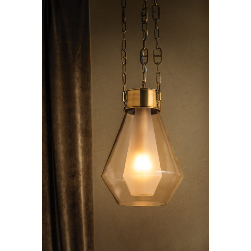 Tragus 1 Light Pendant by Noz Nozawa for Corbett Lighting, 17.75" H x 14" W x 14" D