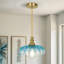 1-light Petal Gradient Glass Pendant Light, 10.2 Inch Dia X 68.9 Inch H, E26 Base-118539085-122780815