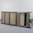 59.06" H x 22.83" W Solid Wood Steel Frame Ladder Bookcase