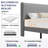 Bed Frame With Headboard, Modern Upholstered Platform Bed In Linen Fabric, Mattress Foundation-238878503-238878521