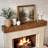 Solid Wood Live Edge Fireplace Shelf Mantel