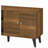 Brown Tv Stand Accommodating 50-59 Inch Tvs. 2 Storage Shelves & 1 Cabinet. Modern Entertainment Centre For Living Space. Functional Open Shelf Electronic Goods. Hidden Mid-Century Style Design.