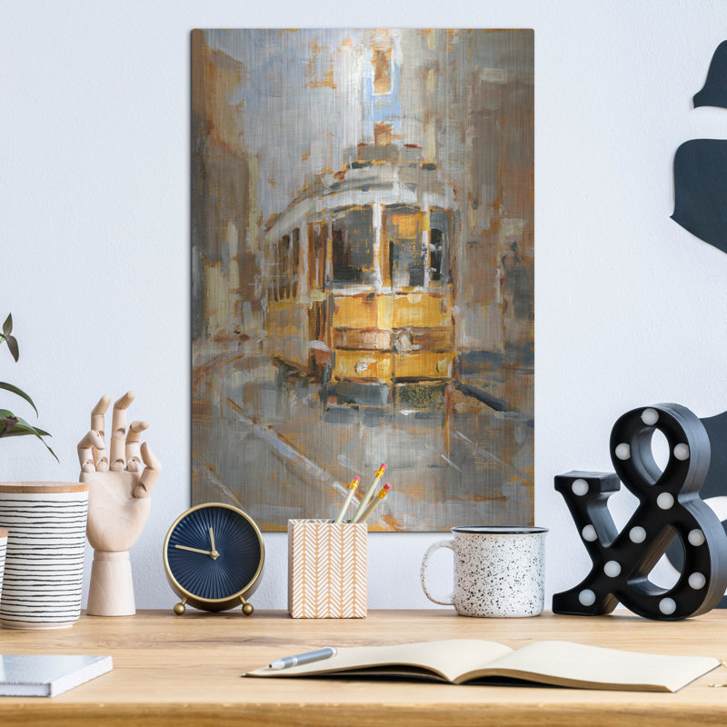 Art mural en métal «Day tr chariot 2» par Ethan Harper, H 16 po x l 12 po