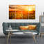 " Yellow Sunset Over Sunflowers " 4 - Pieces