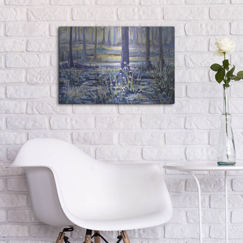  «Blue Bayou Swamp» par ADEL, art mural en métal, 24 po x 16 po, H 16 po x l 24 po