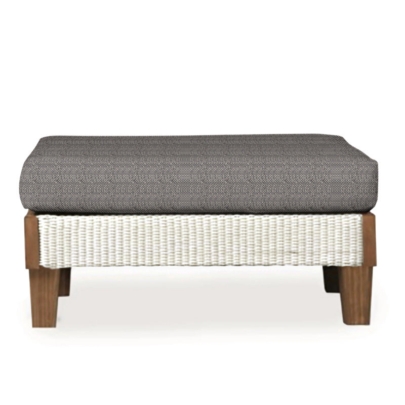 Catalina Outdoor Ottoman, Rumba Stonewashed, Antique White