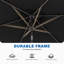 Améliorez votre espace extérieur: parasol rectangulaire de 10 pi x 6,5 pi avec protection contre les rayons UV, inclinaison facile et résistance au vent-1565186203
