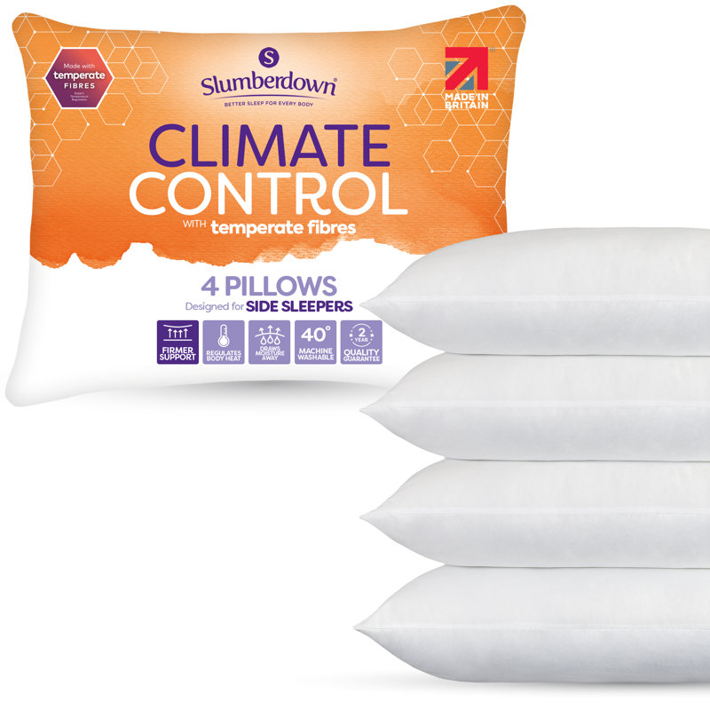 Climate Control Firm Support Pillow – Temperature Regulating & Cooling Comfort for Side Sleepers