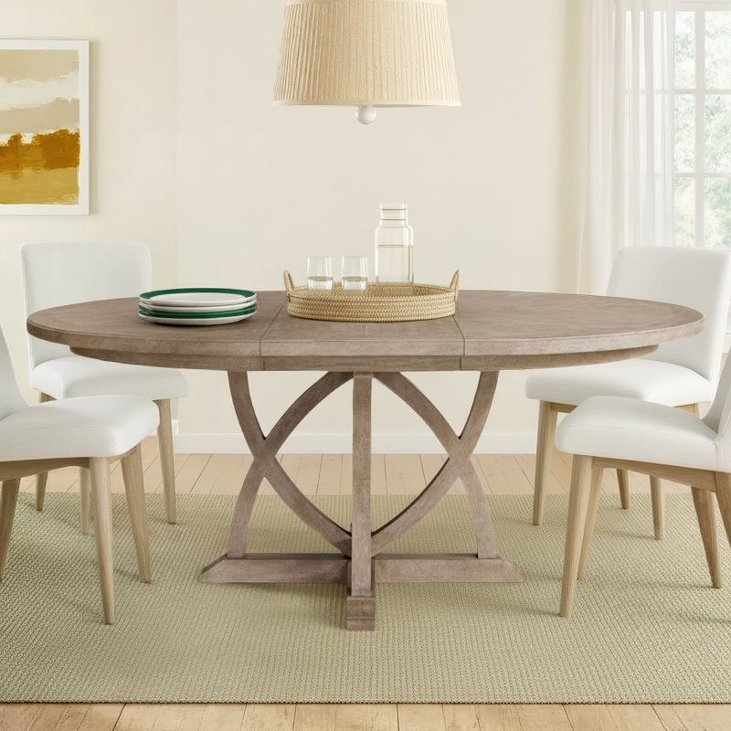 Dana Heights 74" Round Table with 20" Leaf
