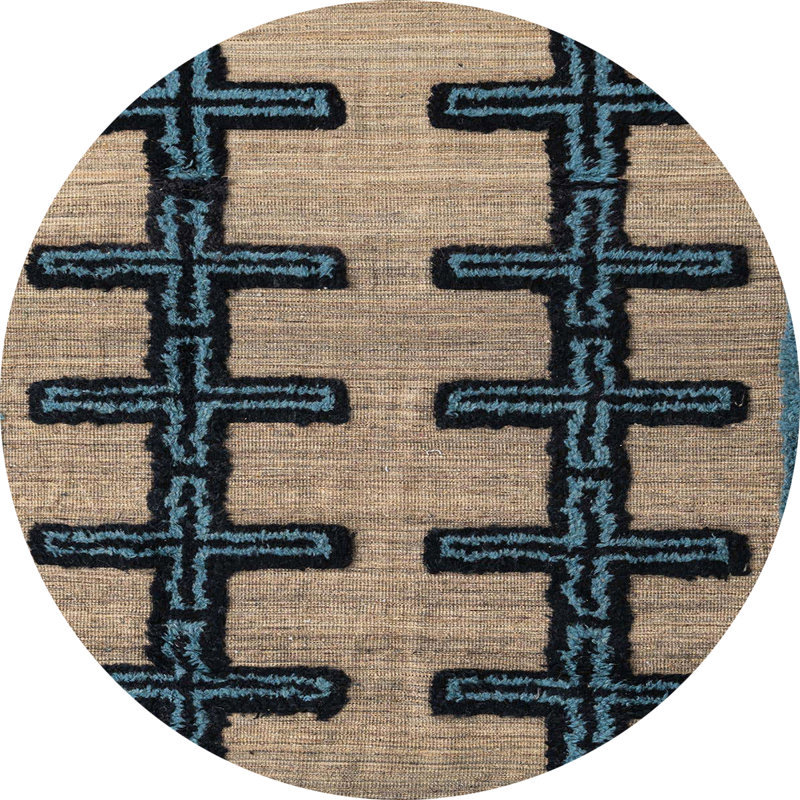 Tapis abstrait moderne 4584, Rond 8 pi