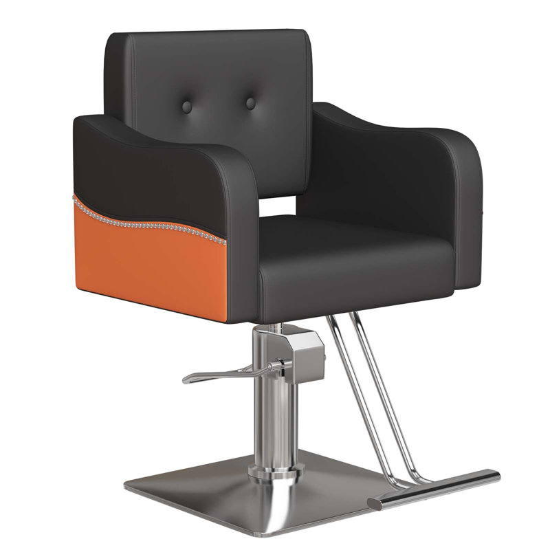 Salon Chair,barber Chair For Hair Stylist,height Adjustable Stylist Chairs With Pu Leather,360°swivel Hair Salon Chairs For Beauty Shop,spa Center,barber Shop (black)