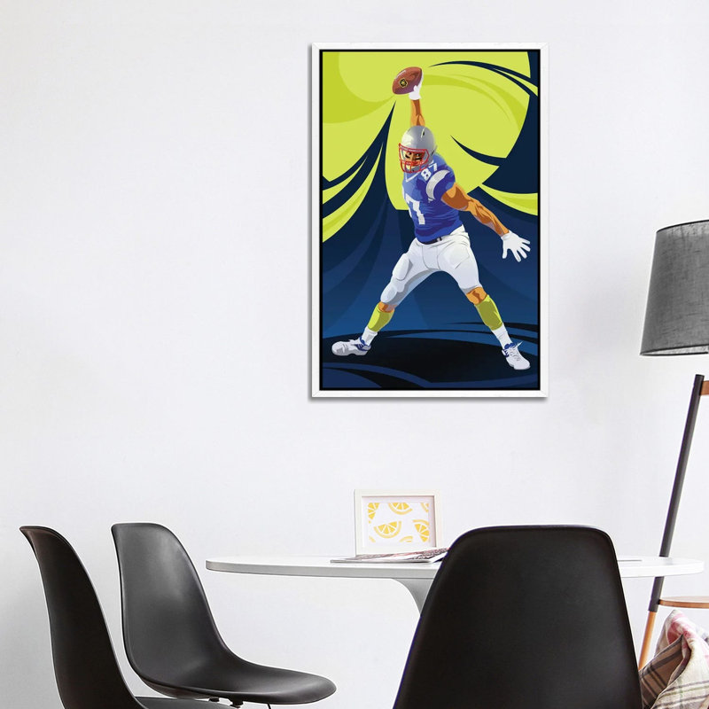 Football by Nikita Abakumov - Floater Frame Print on Canvas, White Framed Canvas, 101.6 cm H x 66.04 cm W x 3.175 cm D