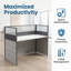 Bureau cubique rectangulaire pour 3 personnes, bureau Cubi