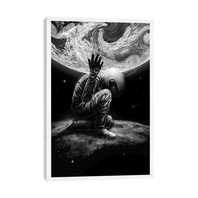 Atlas by Nicebleed - Print on Canvas, White Framed, 152.4cm H x 101.6cm W x 3.81cm D