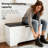 39" Modern Farmhouse Flip-Top Storage Bench