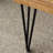Brown Black Solid Wood Iron Square Coffee Table