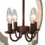 Lustre géométrique à 4 lumières de style bougie avec détails en bois Aziz-1064661663-943889788
