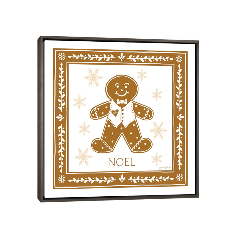 «Gingerbread Man», reproduction d'art sur toile encadrée, H 37 po x l 37 po, Gris