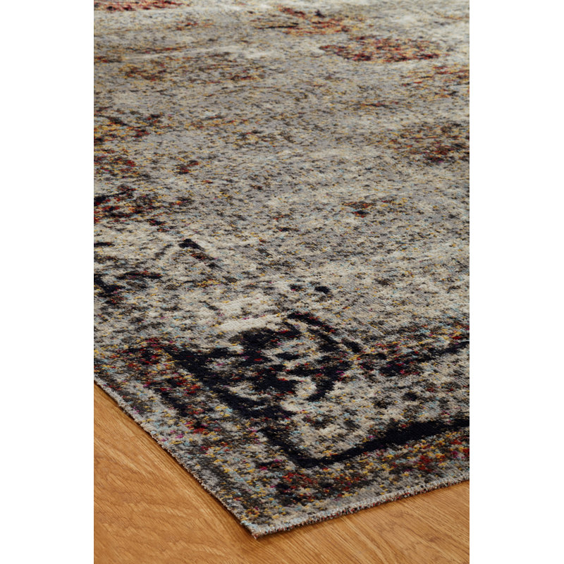 Ruppert Oriental Area Rug in Gray, Rectangle 8'7" x 11'6"