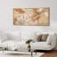 «Tropical Palm Tropical Elegance», feuille de palmier beige et brune encadrée sur toile-111664969-96074563