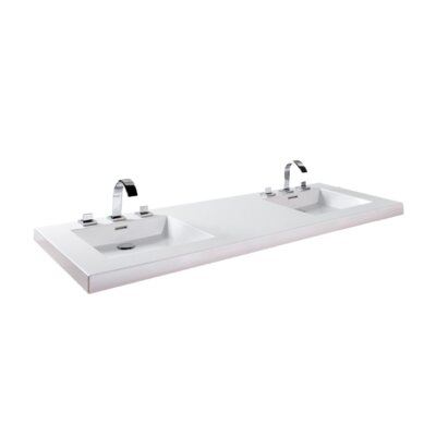 C 60.5"" Double Bathroom Vanity Set with Mirror -  Wetstyle, WETBUND-C-60B-A