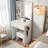 Compact Vanity Table With Mirror & Adjustable Led Lights – Dressing Desk With Power Outlet, Hairdryer Holder, Upholstered Stool, 3 Drawers (1 Large+2 Compact) For Small Bedrooms-1265760553-1265760554