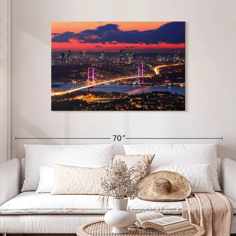 Paysage de Sirci à Istanbul, H 30 po x l 45 po