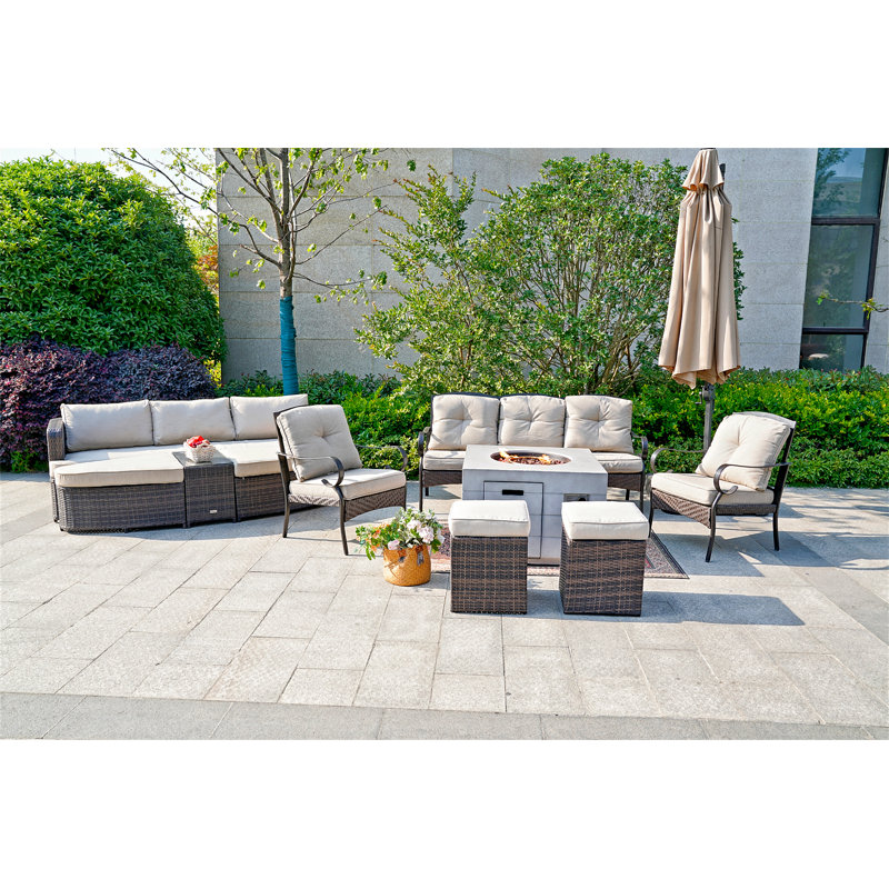 Ensemble de conversation modulaire avec coussins 6 pièces Dannii