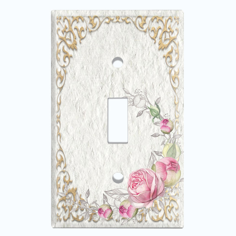 Patterned 1 - Gang Toggle Light Switch Standard Wall Plate