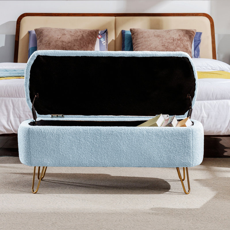 Banc de rangement Narding, Bleu