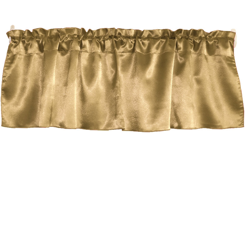 Danijah Tailored Window Valance, Gold, 58" W x 32" L