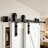 Single Track Bypass Double Door Barn Door Hardware Kit-61835840