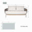 Banc en bois d'acacia Chukudeni avec coussins