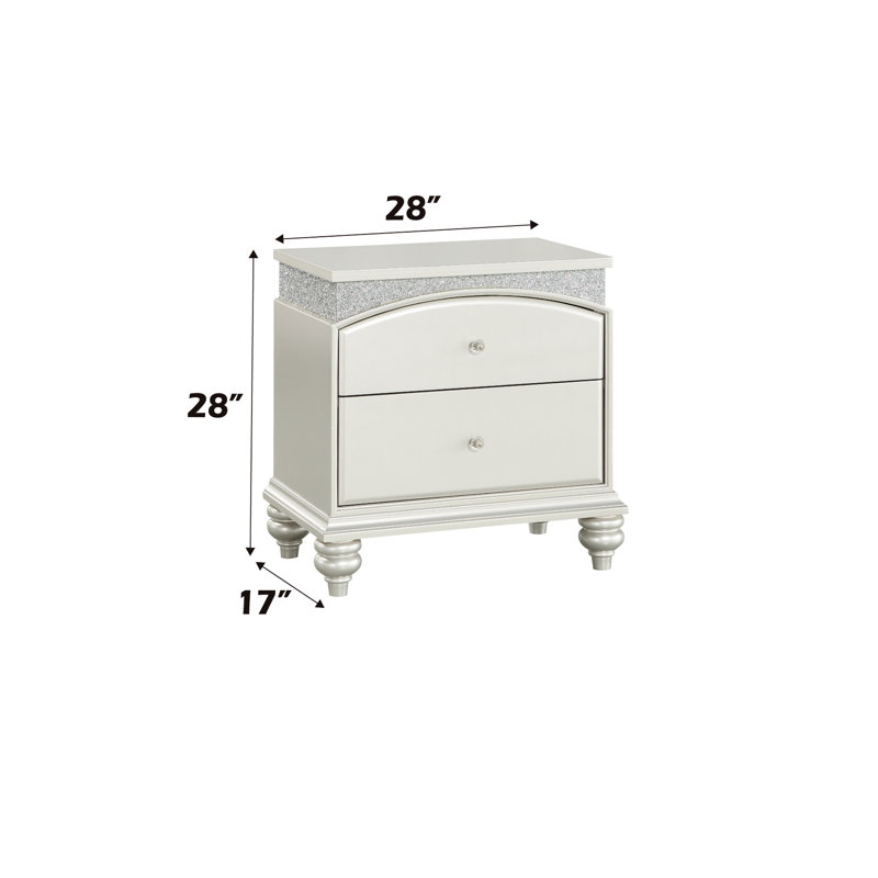 Table de chevet Shiny Platinum