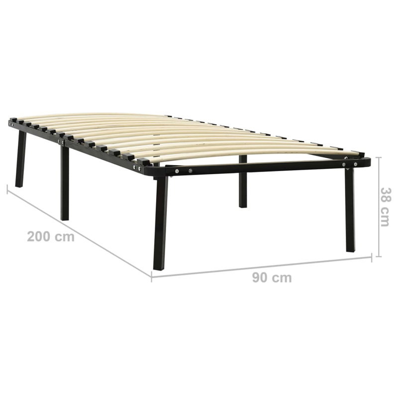 Bispham Metal Bed, 90 x 200 cm