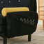 Fauteuil inclinable en velours noir avec causeuse-522518346-522518348