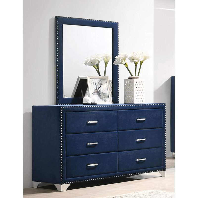 Commode Finchley avec miroir, Gris