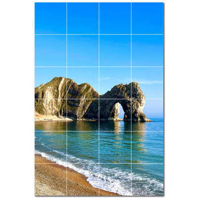 Murale en céramique satinée 8 "x 8" Beach Photo