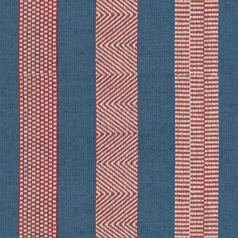 Berber Fabric, Denim/Ruby